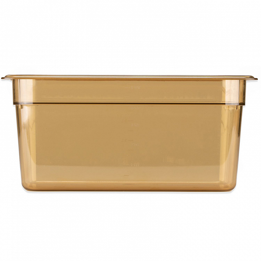 StorPlus High Heat Food Pan, 5.7 qt, 12.75 x 12.75 x 6, Amber, Plastic (3086213)
