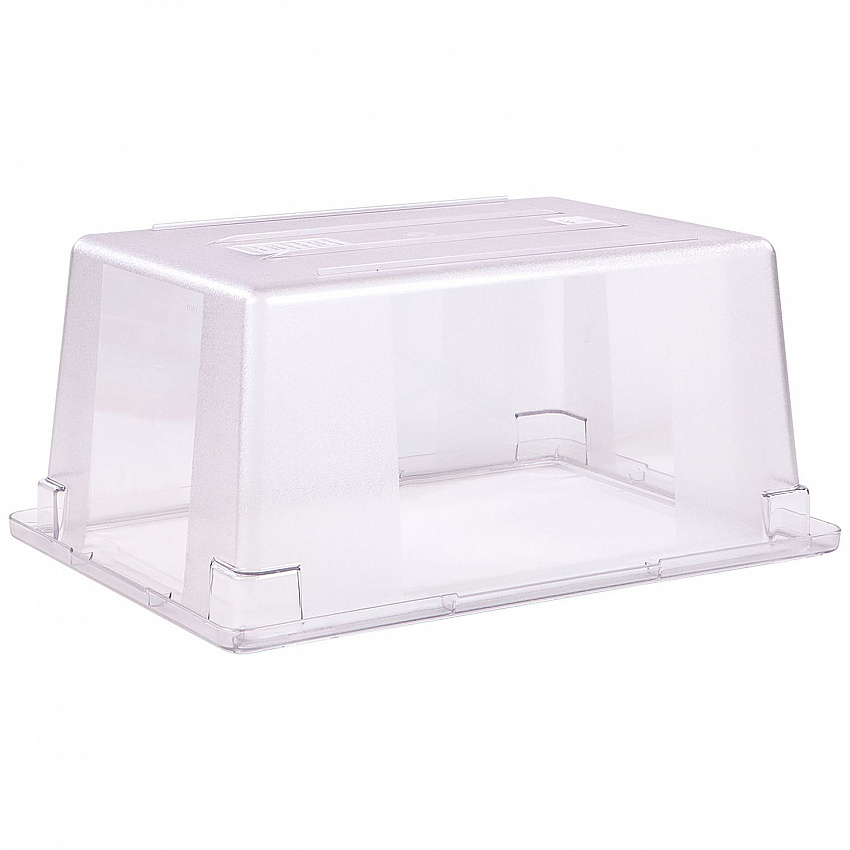 StorPlus Polycarbonate Food Storage Container, 16.6 gal, 18 x 26 x 12, Clear, Plastic (1062307)