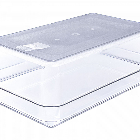 StorPlus Polycarbonate Food Pan, 19.4 qt, 12.5 x 20.75 x 6, Clear, Plastic (10202B07)