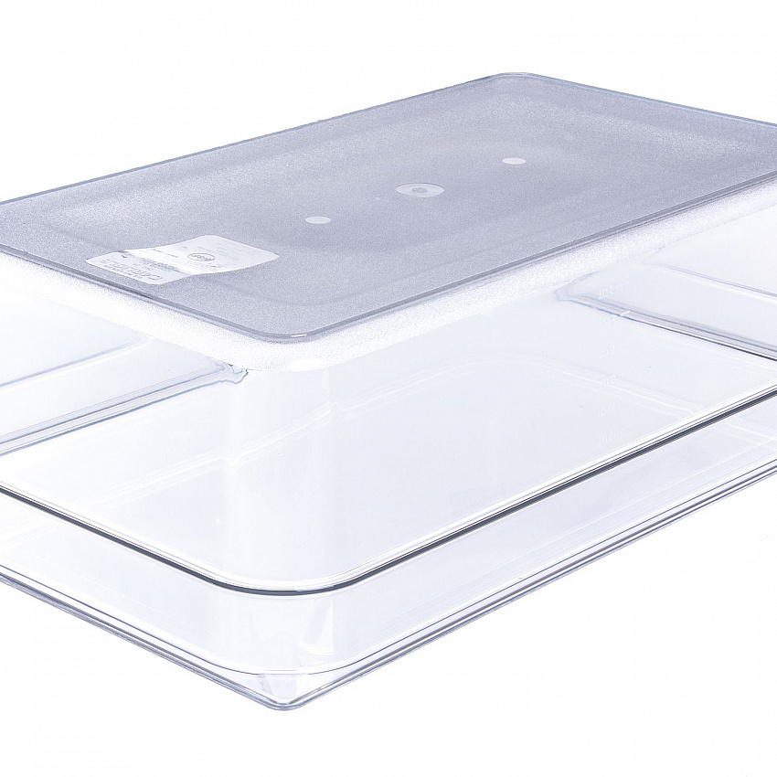 StorPlus Polycarbonate Food Pan, 19.4 qt, 12.5 x 20.75 x 6, Clear, Plastic (10202B07)