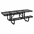 ADA Compliant Expanded Steel Picnic Table, Rectangular, 96 x 60 x 29.5, Black Top and Base (695289BK)