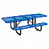 ADA Compliant Expanded Steel Picnic Table, Rectangular, 96 x 60 x 29.5, Blue Top and Base (695289BL)