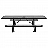 ADA Compliant Expanded Steel Picnic Table, Rectangular, 96 x 60 x 29.5, Black Top and Base (695289BK)