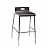 Pedestal Bistro Table with Four Espresso Jive Series Barstools, Square, 36 x 36 x 41, Designer White (811774039901)