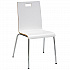 Pedestal Table with Four White Jive Series Chairs, Round, 36