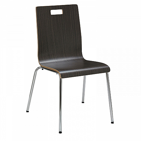 Pedestal Table with Four Espresso Jive Series Chairs, Round, 36