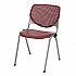 Pedestal Table with Four Burgundy Kool Series Chairs, Round, 36