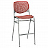 Pedestal Bistro Table with Four Coral Kool Series Barstools, Round, 36