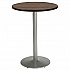 Pedestal Bistro Table with Four Coral Kool Series Barstools, Round, 36