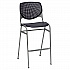 Pedestal Bistro Table with Four Black Kool Series Barstools, Round, 36