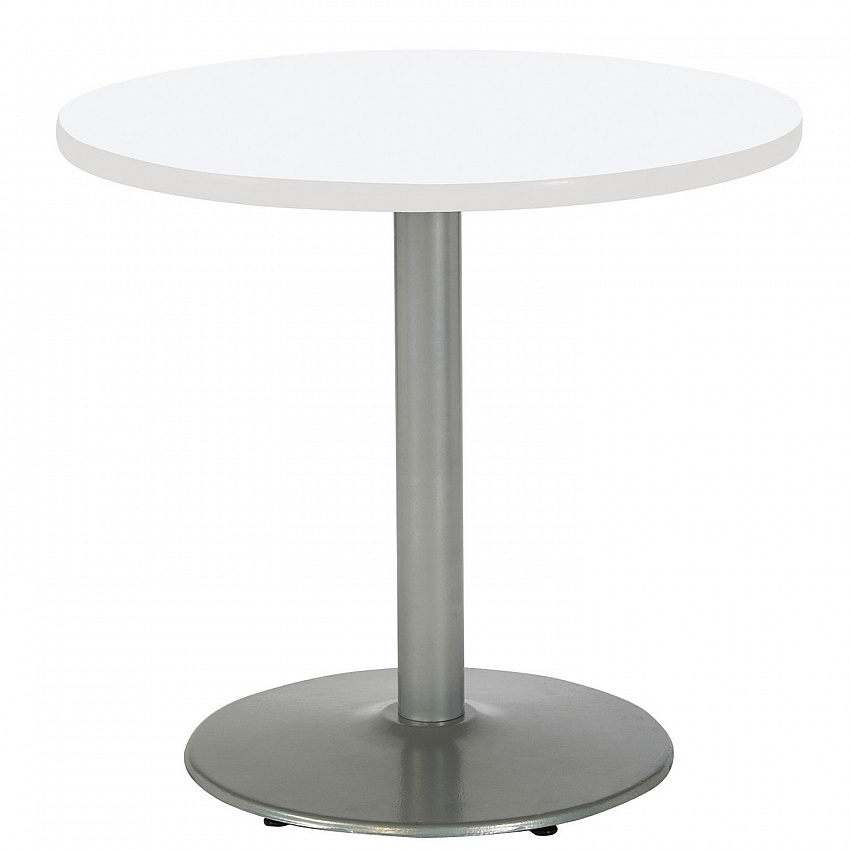 Pedestal Table with Four White Kool Series Chairs, Round, 36" Dia x 29h, Designer White (811774036689)