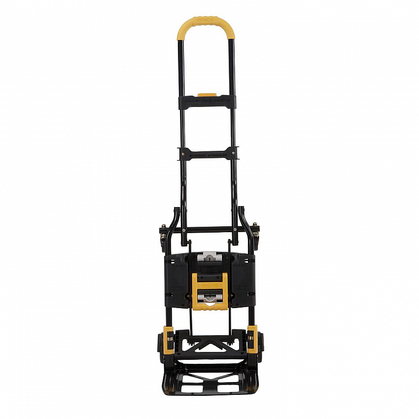 2-in-1 Folding Hand Truck, 300 lb Capacity, 17" x 30.5" x 33.5", Black/Yellow (12225YGB1E)