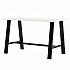 Midtown Bistro Dining Table with Four Lime Green Kool Barstools, 36 x 72 x 41, Designer White (840031900609)