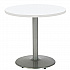 Pedestal Table with Four Lime Green Kool Series Chairs, Round, 36