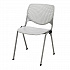 Pedestal Table with Four Light Gray Kool Series Chairs, Round, 36