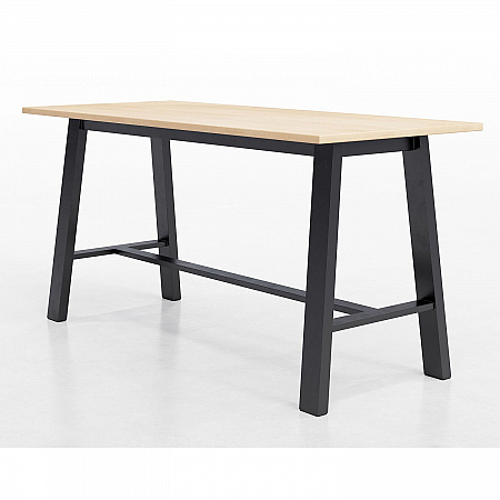 Midtown Bistro Dining Table with Four Coral Kool Barstools, 36 x 72 x 41, Kensington Maple (840031900838)