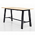 Midtown Bistro Dining Table with Four Coral Kool Barstools, 36 x 72 x 41, Kensington Maple (840031900838)
