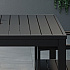 Eveleen Outdoor Bistro Patio Table with Four Black Powder-Coated Polymer Barstools, 32 x 55, Black (840031925213)