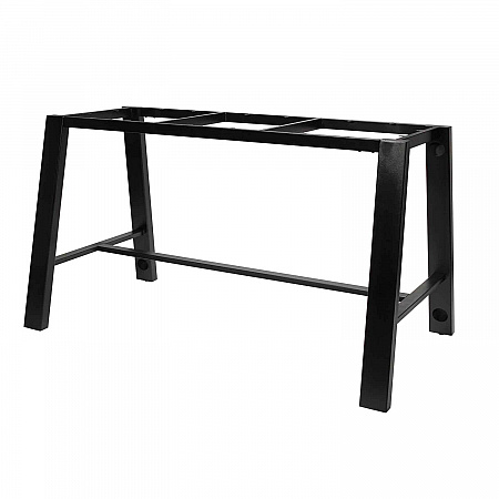 Midtown Bistro Dining Table with Four Navy Kool Barstools, 36 x 72 x 41, Designer White (840031900548)