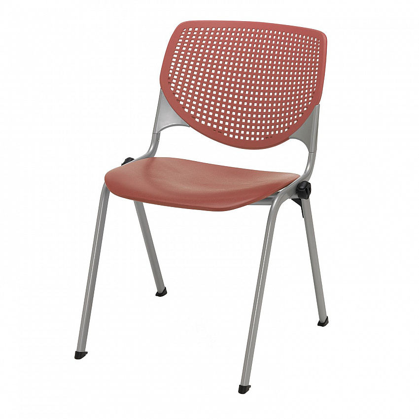 Pedestal Table with Four Coral Kool Series Chairs, Round, 36" Dia x 29h, Designer White (811774036764)