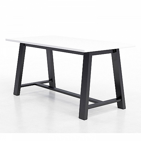 Midtown Dining Table with Four Lime Green Kool Series Chairs, 36 x 72 x 30, Designer White (840031900302)