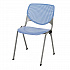 Pedestal Table with Four Periwinkle Kool Series Chairs, Round, 36