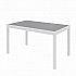 Eveleen Outdoor Patio Table with Six Gray Powder-Coated Polymer Chairs, 32 x 55 x 29, Gray (840031918536)