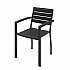 Eveleen Outdoor Patio Table with Two Black Powder-Coated Polymer Chairs and Two Benches, 32 x 55, Gray (840031925152)