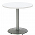 Pedestal Table with Four Yellow Kool Series Chairs, Round, 36