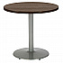Pedestal Table with Four White Kool Series Chairs, Round, 36