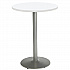 Pedestal Bistro Table with Four Lime Green Kool Series Barstools, Round, 36