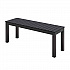 Eveleen Outdoor Patio Table with Two Black Powder-Coated Polymer Chairs and Two Benches, 32 x 55, Gray (840031925152)