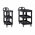 BRUTE 3-Shelf Heavy-Duty Ergo Flat Utility Cart, Plastic, 3 Shelves, 600 lb Capacity, 25.24