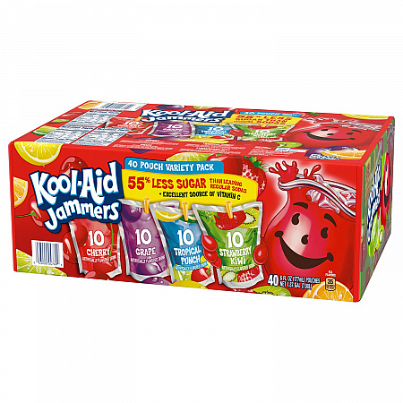 Jammers Juice Pouch Variety Pack, 6 oz Pouch, 80/Carton (60004076)