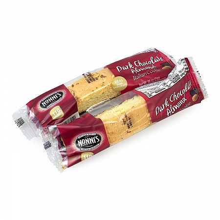Biscotti, Dark Chocolate Almond, 0.88 oz Packet, 25/Tub, 2 Tubs/Carton (60004079)