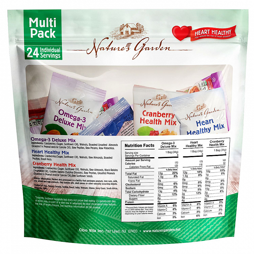 Healthy Trail Mix Snack Packs, Assorted Flavors, 1.2 oz Pouch, 24/Bag, 2 Bags/Carton (60004092)