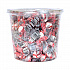 Bobs Sweet Stripes Soft Candy, Peppermint, 0.18 oz Individually Wrapped, 160/Tub, 2 Tubs/Carton (60004070)