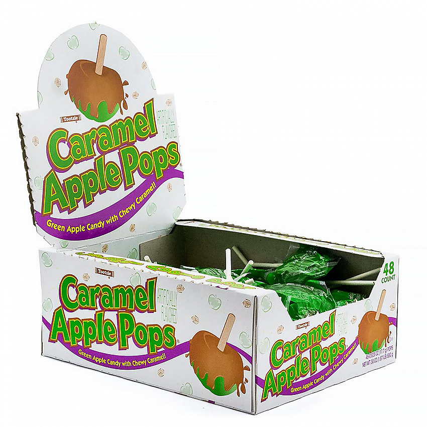 Caramel Apple Pops, 0.63 oz Individually Wrapped, 48/Box, 2 Boxes/Carton (60004066)