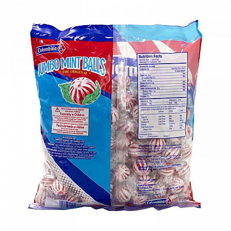 Jumbo Peppermint Balls, 0.32 oz Individually Wrapped, 120/Bag, 4 Bags/Carton (60004063)