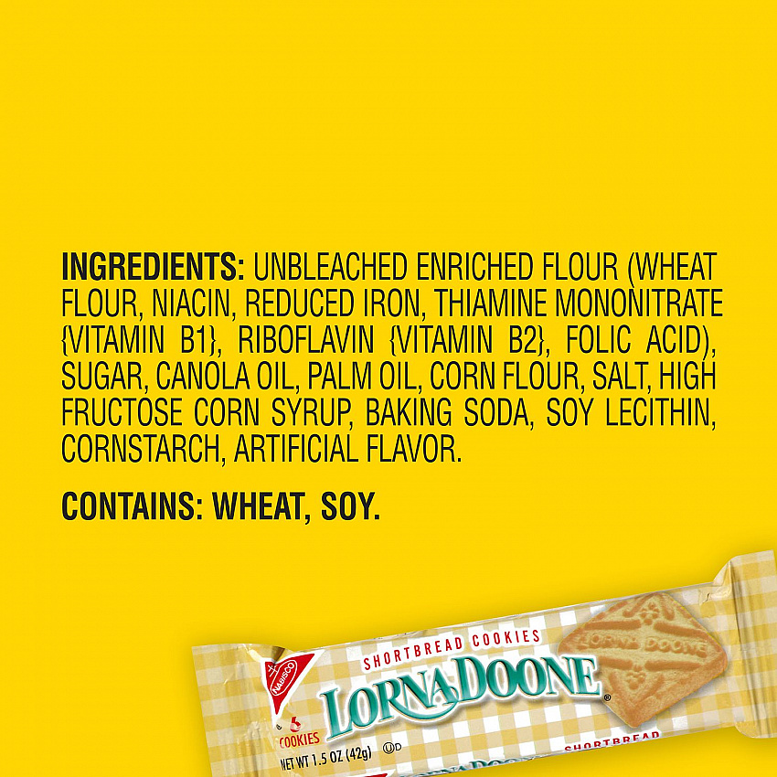 Lorna Doone Shortbread Cookies, 1.5 oz Packet, 30/Box, 2 Boxes/Carton (60004093)