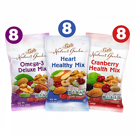 Healthy Trail Mix Snack Packs, Assorted Flavors, 1.2 oz Pouch, 24/Bag, 2 Bags/Carton (60004092)