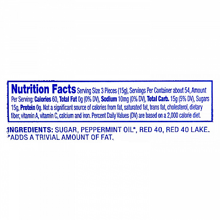 Bobs Sweet Stripes Soft Candy, Peppermint, 0.18 oz Individually Wrapped, 160/Tub, 2 Tubs/Carton (60004070)