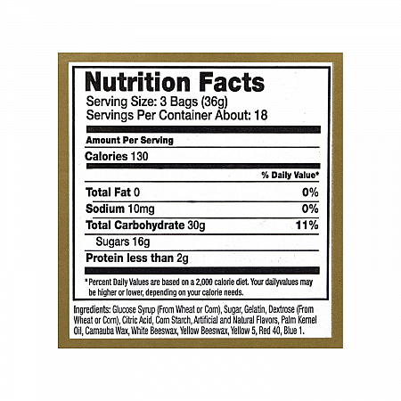 Goldbears Gummi Candy, Assorted Flavors, 0.4 oz Pouch, 54/Tub, 2 Tubs/Carton (60004073)
