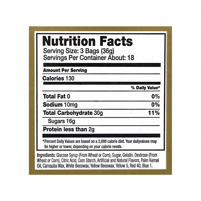 Goldbears Gummi Candy, Assorted Flavors, 0.4 oz Pouch, 54/Tub, 2 Tubs/Carton (60004073)