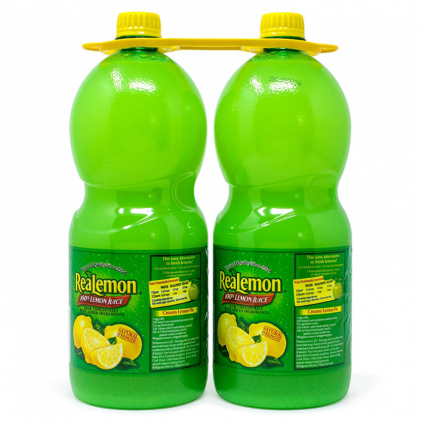 Lemon Juice from Concentrate, 48 oz Bottle, 2/Pack, 2 Packs/Carton (60004062)