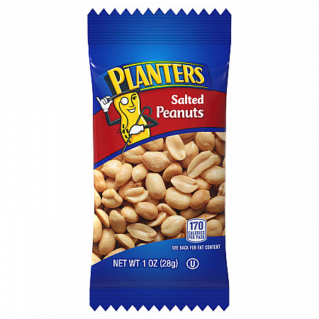 Salted Peanuts, 1 oz Pouch, 48/Box, 2 Boxes/Carton (60004074)
