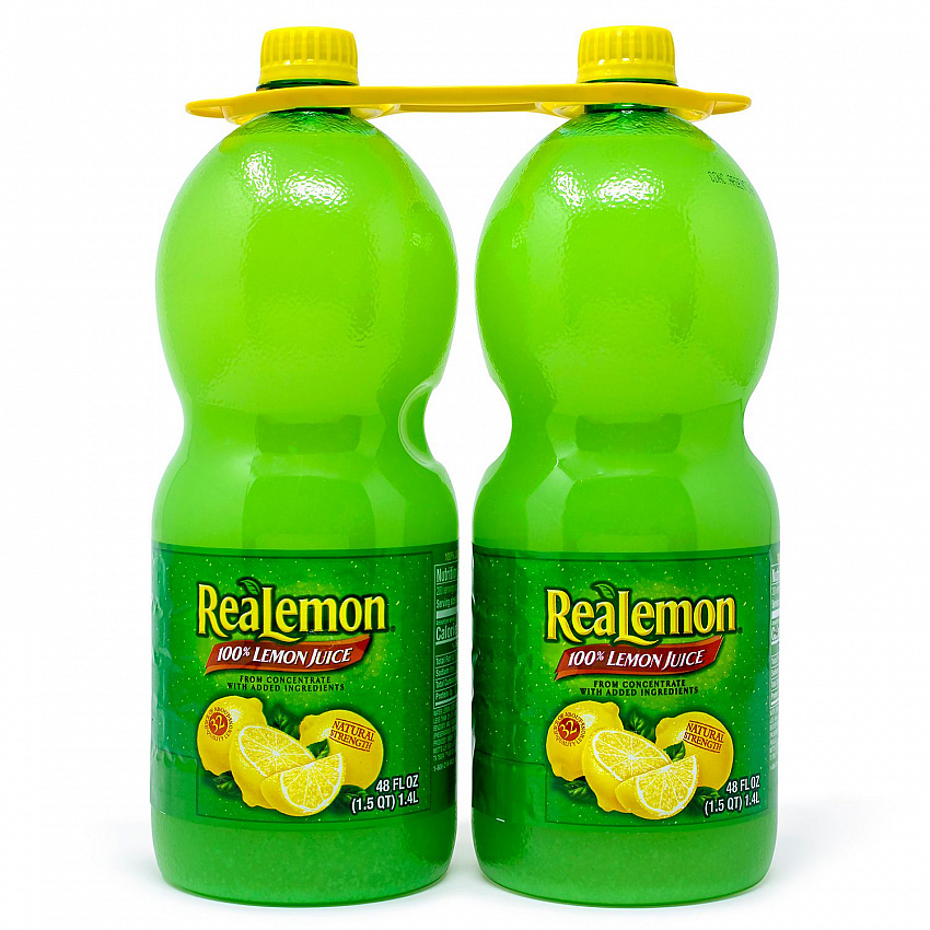 Lemon Juice from Concentrate, 48 oz Bottle, 2/Pack, 2 Packs/Carton (60004062)