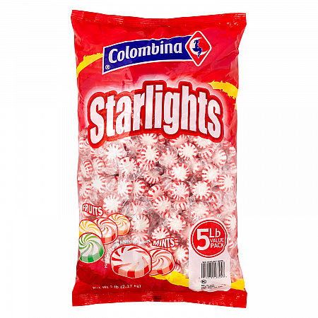 Peppermint Starlight Mints, 5 lb Bag, 3/Carton (60004061)