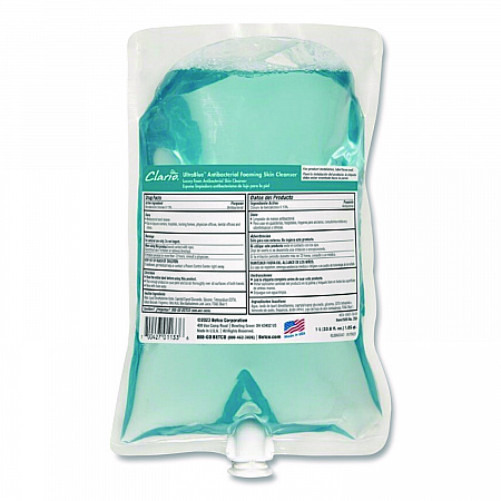UltraBlue Antibacterial Foaming Skin Cleanser Refill, Fragrance-Free, 1,000 mL, 6/Carton (7592900)