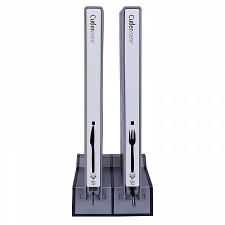Cutlerease Base, Holds 2 Dispensers, 10.25 x 11 x 5.25, Gray/Black (2TWRBASE)